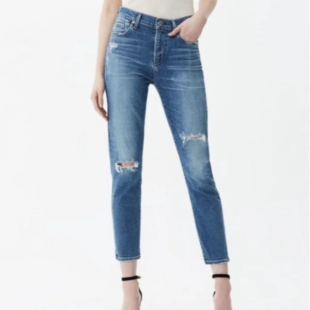 Citizens of Humanity Distress Rocket Ankle High Rise Skinny Jeans Size 28
